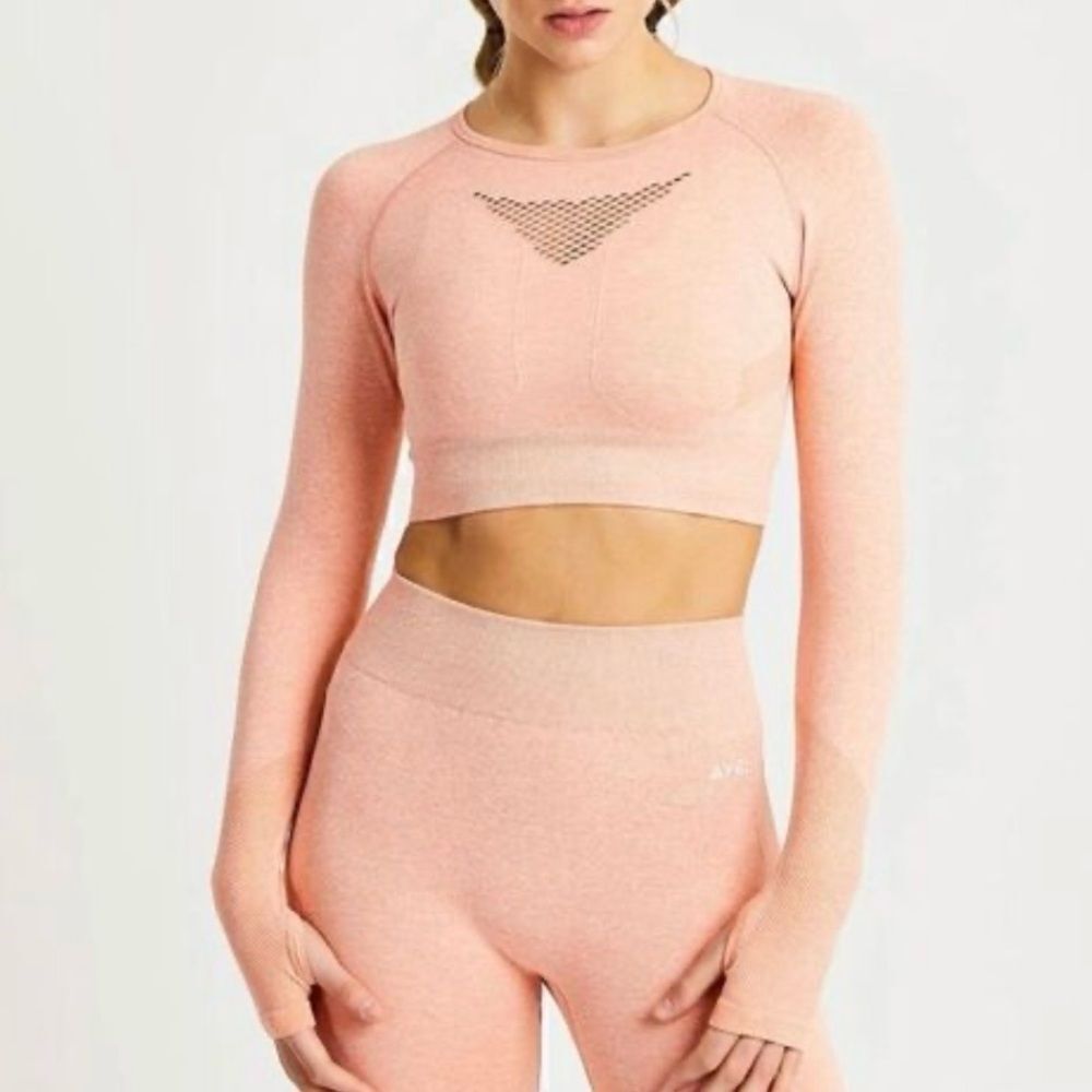 AYBL Seamless Open Back Long Sleeve Athletic Workout Top Women’s Size XL